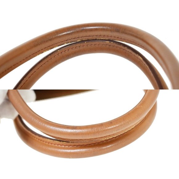 Authenticity Guarantee HERMES Bolide 35 Hand Bag Toile H Leather Canvas Brown Ma - Picture 8 of 16